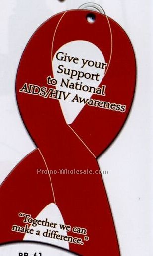 National Aids/ Hiv Awareness Stock Window Sign Ribbon