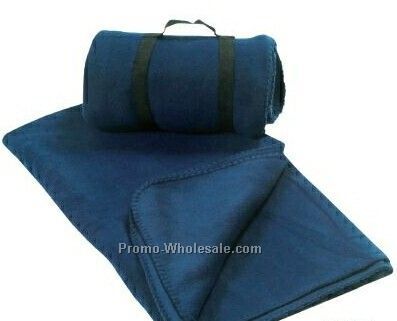 Navy Blue Fleece Throw Blanket (Standard Service)