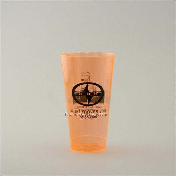 Orange 16 Oz. Neon Plastic Cup