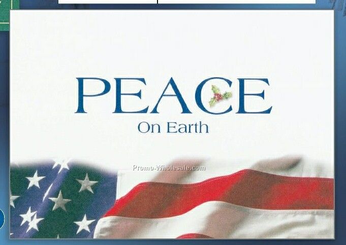 Peace On Earth/ American Flag Holiday Greeting Card (Thru 6/1)
