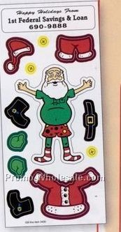 Peel N Play Christmas Stickers With Santa Claus