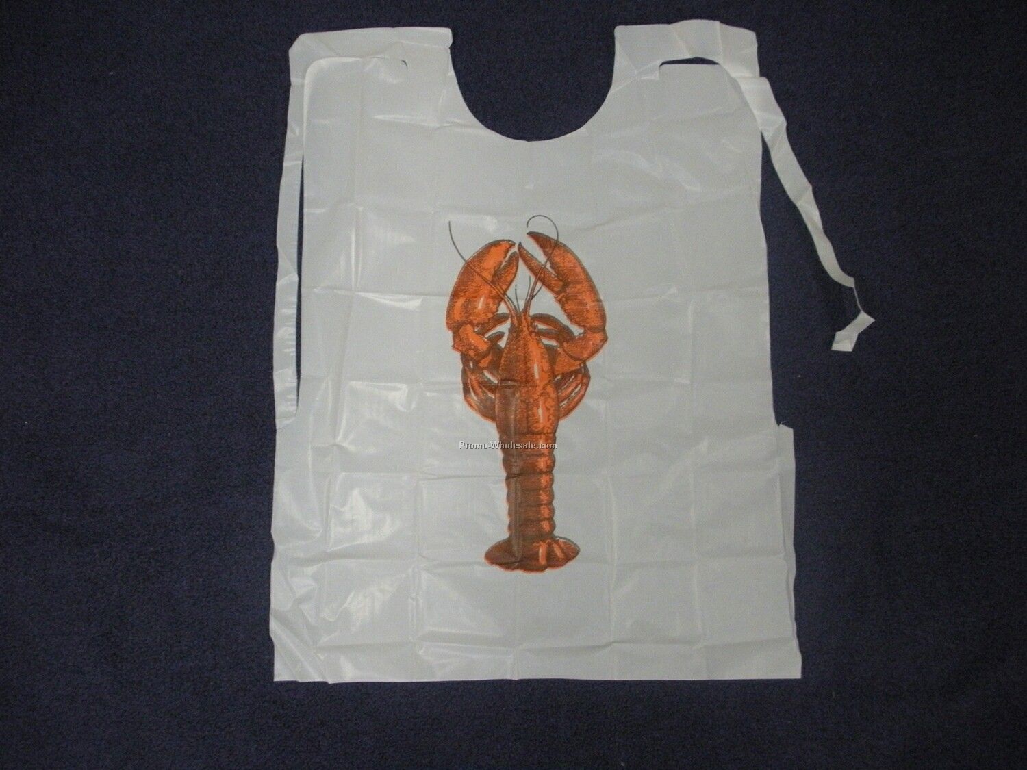 Plastic Disposable Adult Bib With Lobsterlogo