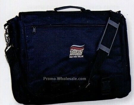 Polyester Briefcase W/ 6" Expansion (Embroidered)