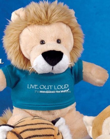 Pudgy Plush Stuffed Lion (9")