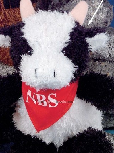 Ruddly Family Stuffed Black/ White Cow (10")