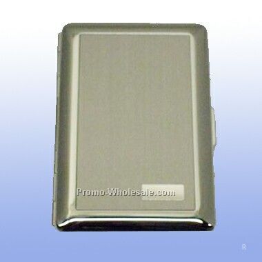 Satin With Initial Panel Deluxe Credit Card Case (Screened)