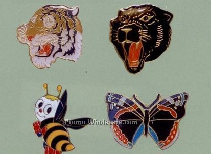 School Mascots Pins With Stock Epoxy Dome