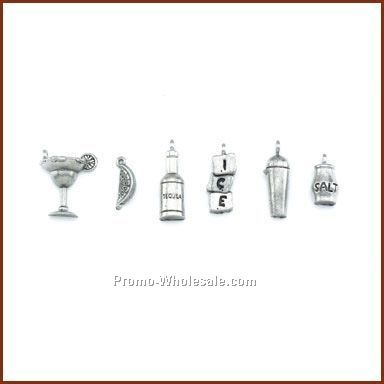 Set Of 4 Margarita Stock Wine Charms On Card