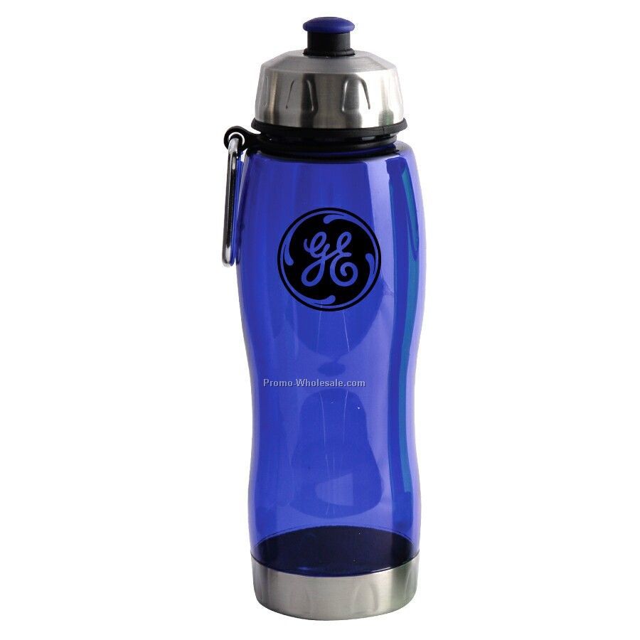 Shatter Proof Bpa Free 28 Oz. Alpine Bottle With Carabiner & Push Pull Lid