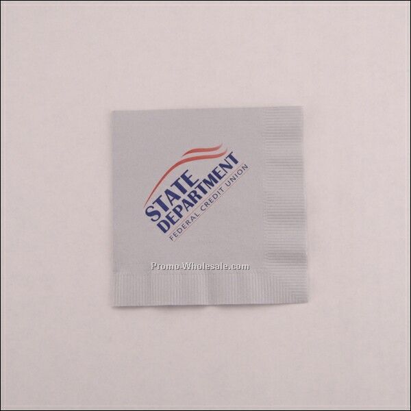 Silver Gray Colored Beverage Napkin