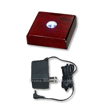 Small Square Piano Finish LED Lighted Base