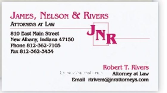 Starwhite Tiara Solid Bristol Smooth Business Card W/ 1 Special Ink