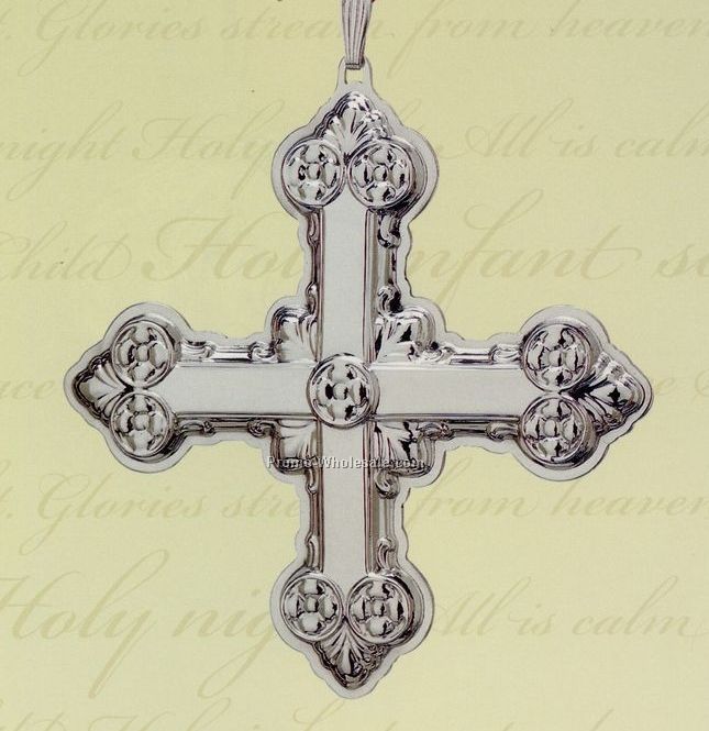 Sterling Silver Christmas Cross Ornament