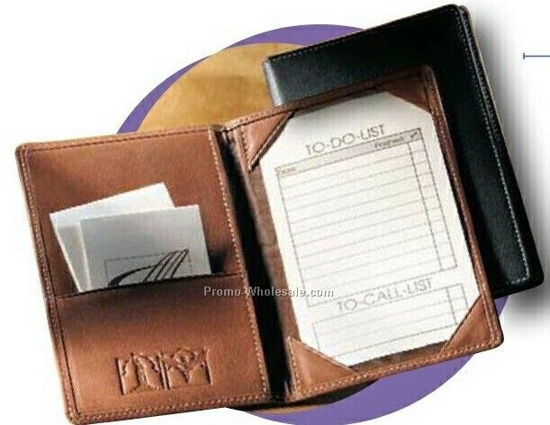 Synthetic Leather Fold Over Note Jotter