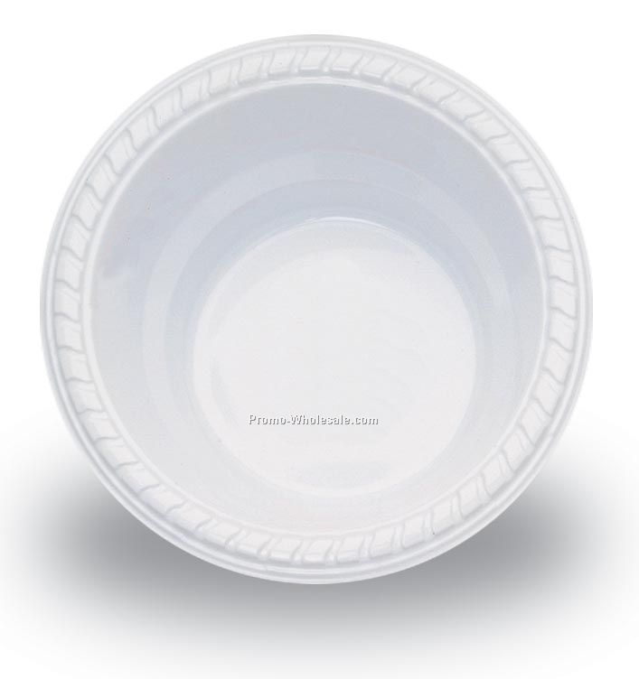 The 500 Line Premium White Plastic 6 Oz. Bowl