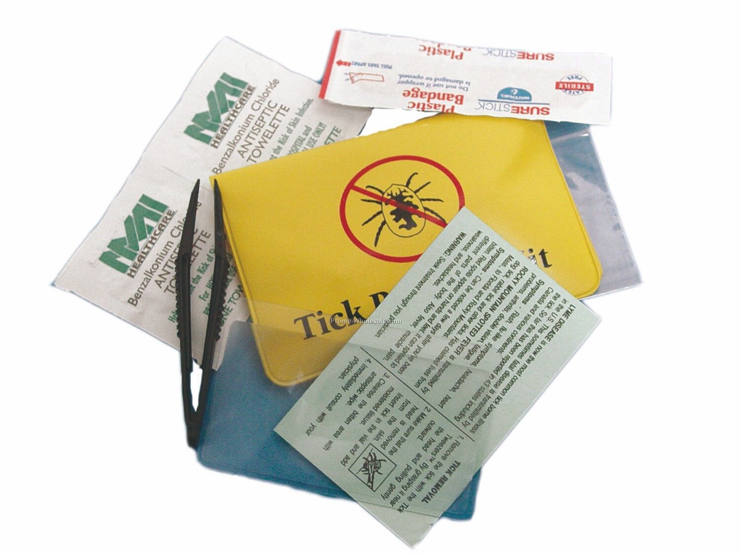 Tick Removal First Aid Kit (2-3/4"x4"x1/2") 1 Color