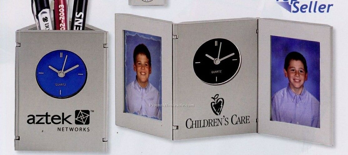 Time & Picture Clock/ Pen Cup (3 Day Shipping)