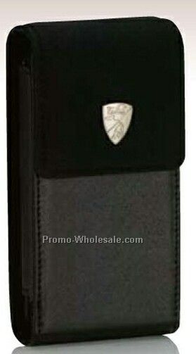 Tonino Lamborghini Black Mp3 Case 2-1/4"x4-1/2"x1-1/4"