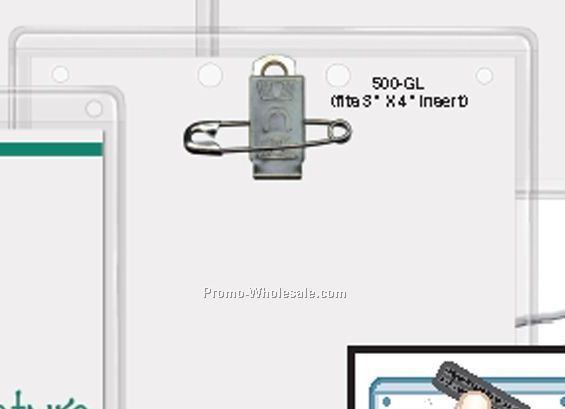 Top Loading Id Card Holders With Pin & Clip Back