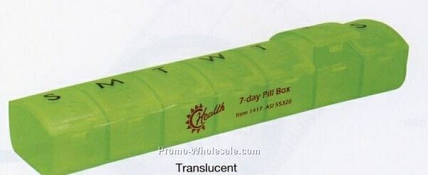 Translucent 7 Day Pill Box