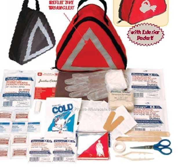 Triangular First Aid Kit W/ Exterior Pocket