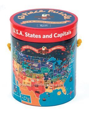 U.s.a. States And Capitals 63 Piece Puzzle