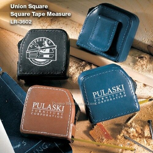 Union Square Leather Wrapped Square Tape Measure