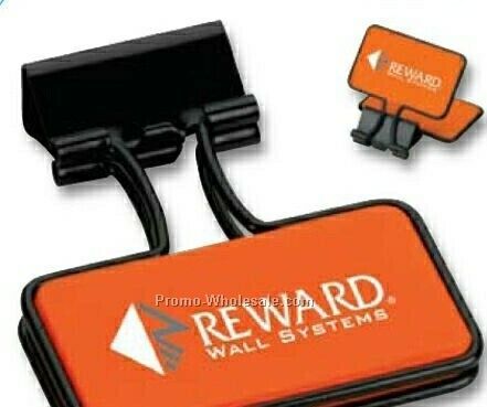 Valumark Orange Rectangle Memo Clip I 2"x1-1/4"