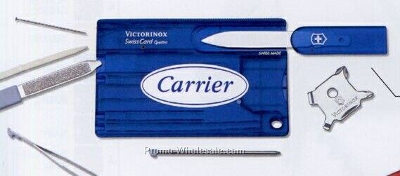 Victorinox Swisscard Lite Swiss Army Set - Translucent Sapphire Blue
