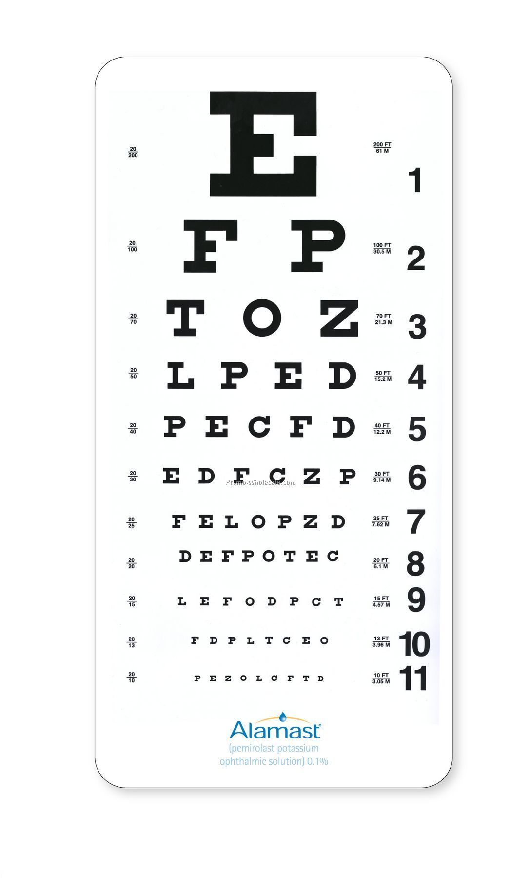 Wall Eye Chart