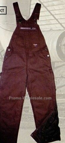 Washed Duck Insulated Bib Overall (S-3xl) - Chocolate Brown