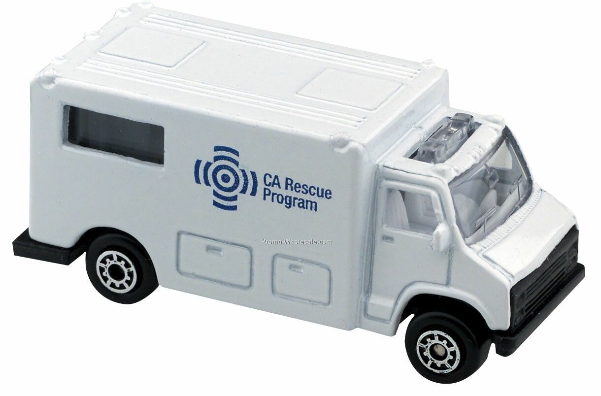 White Ambulance Die Cast Mini Vehicles - 3 Day