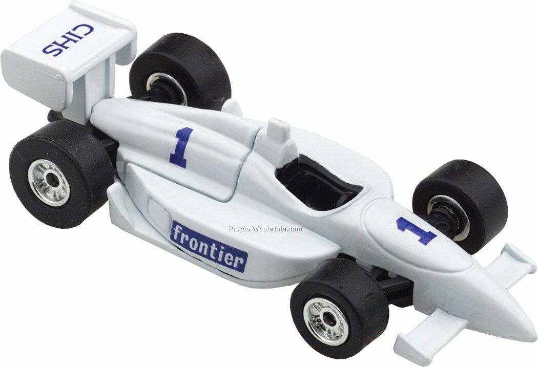 White Indy Racer Die Cast Mini Vehicles - 3 Day