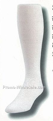 White Sanitary Tube Baseball Socks (10-13 Large)