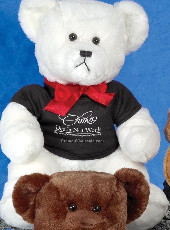 White Stuffed Leslie Bear (24")