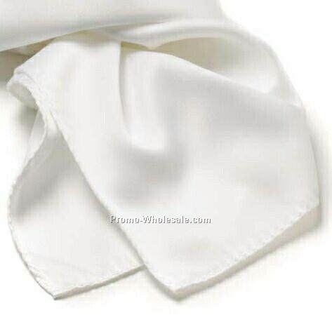 Wolfmark White Solid Series Silk Scarf
