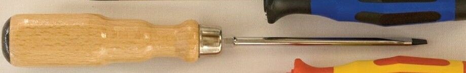 Wood Handle Slotted Screwdriver - 3/16"x4"