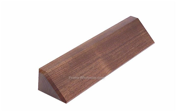 Wooden Desk Wedge - 12"x2" Walnut (Plate Included)