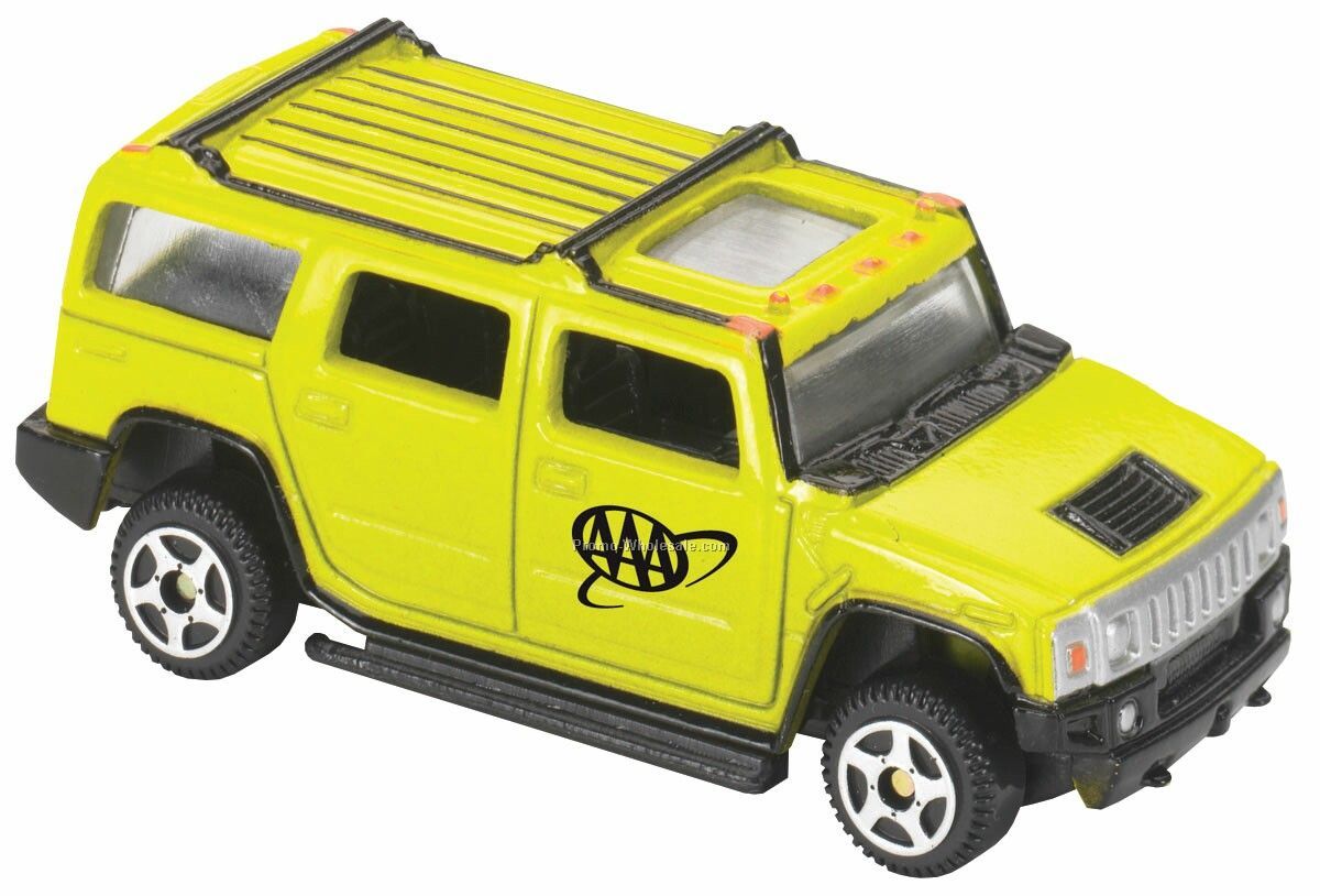 Yellow H2 Hummer Die Cast Mini Vehicles
