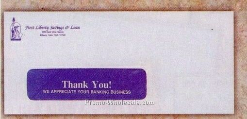 #10 Thank You W/ Fdic Tint Window Envelope