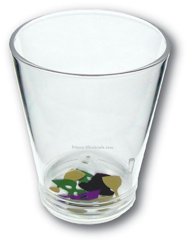 1-1/2 Oz. Mardi Gras Compartment Shot Glass