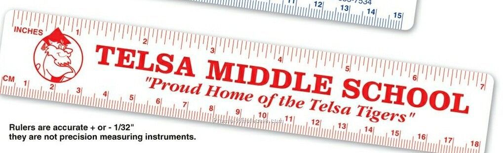 1-1/4"x7-1/4" Surface Printed Vinyl Rulers