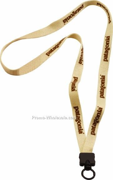 1/2" Knitted Organic Cotton Lanyard With O-ring