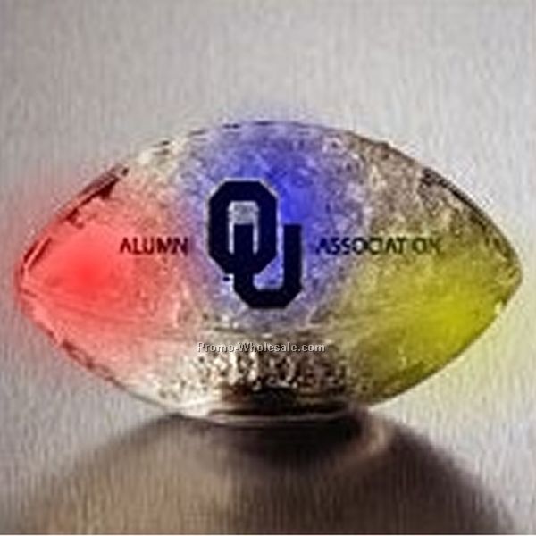 1-3/4" Light Up Ice Cubes (Football) - Rainbow LED