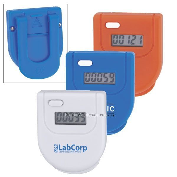1-3/8"x1-5/8" Step Up Pedometer With Belt Clip