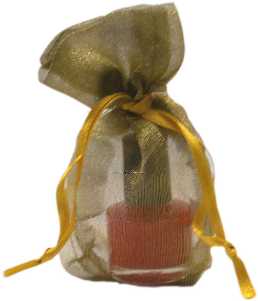1/4 Fl. Oz Nail Polish Bottle In An Organza Bag