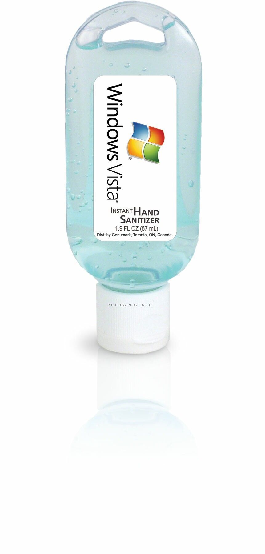 1.9 Oz. Instant Hand Sanitizer Gel In Keychain Bottle With Flip Top Lid