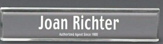 10"x2"x1" Clear Acrylic Nameplate