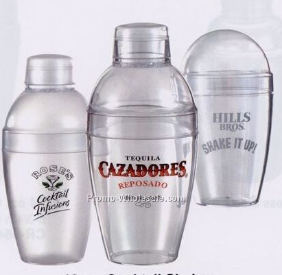 12 Oz. 3 Piece Plastic Cocktail Shaker