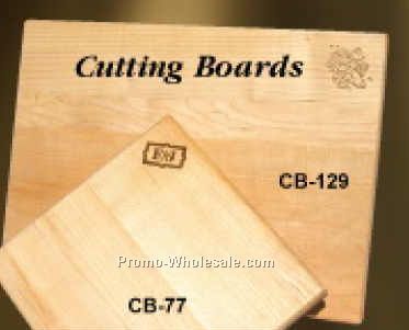 12"x9"x3/4" Cutting Board - Hand Cut Wood (Hot Stamped)